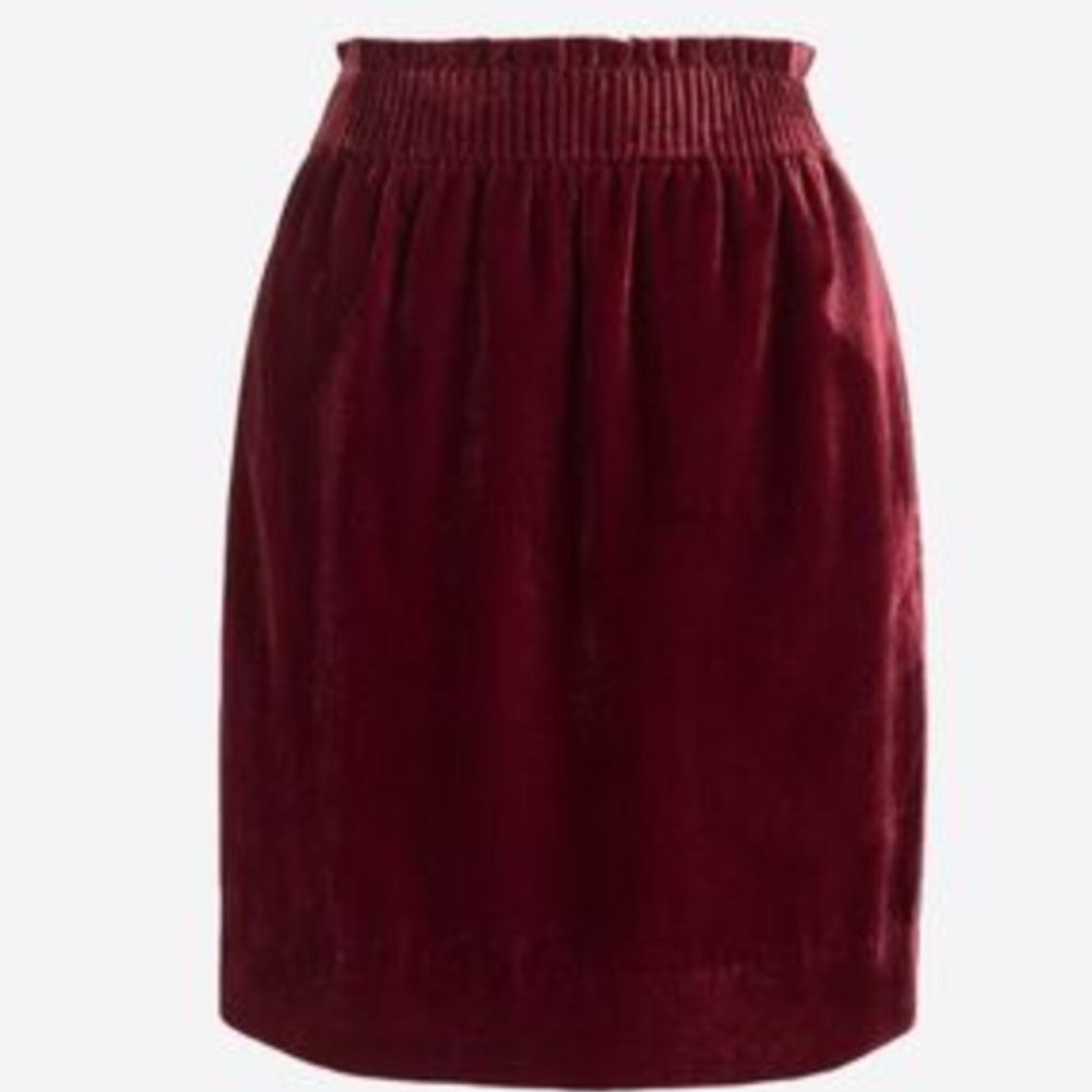 J Crew Velvet Sidewalk Skirt